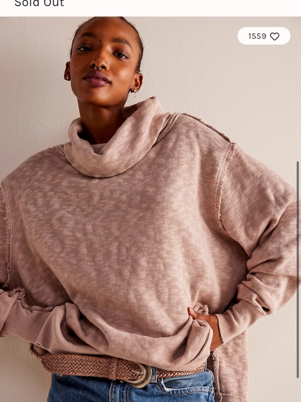 We The Free - Free People- Timmy Turtleneck - Oversized - Size XS